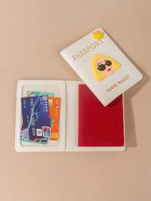 1pc Matte Finish Pu Material Travel Passport Cover With World Map & Letter Print And Fixed Design Passport Holder Passport Case Passport Wallet Passport Bag For Holiday For Vacation Passport Pouch For Flight For Back To School For Men And Women Travel Essentials Travel Accessories Valentine's Day SummerFor Travel Lightweight