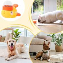 1pc Rubber Duck Automatic Pet Feeder, Smart Interactive Dog Treat Dispenser, Dog Food Dispenser