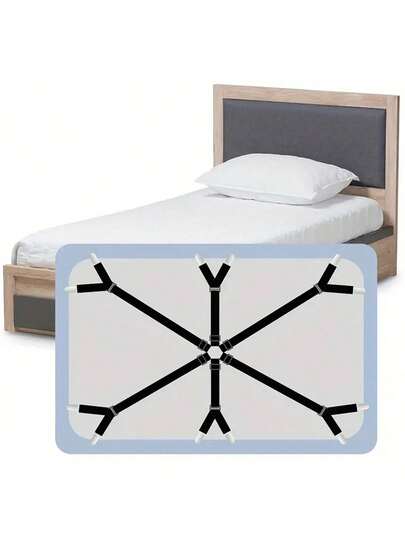 6邊12夾床單夾，可調節沙發床單夾、桌巾夾，防跑防滑床單扣