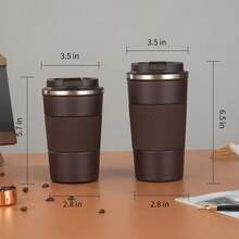 1pc Stainless Steel Vacuum Insulated Coffee Bottle, High-Quality Portable Tumbler Cup For Car, Suitable For Outdoor Camping, Travel, Sports, Fitness, Large Capacity & Leak-Proof