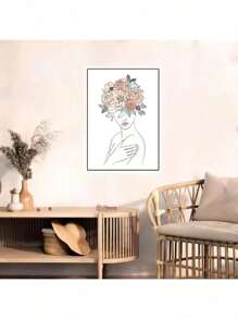 1/6PCS Optional Frame Posters Wall Arts Modern Abstract Minimalist Wall Art Posters Living Room Decor ,Wall Art With Frame