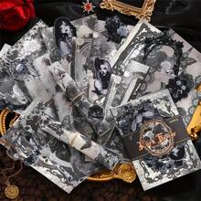 Rose Story Vintage Dark Gothic Scrapbooking Material Pack,School Supplies,Back To School