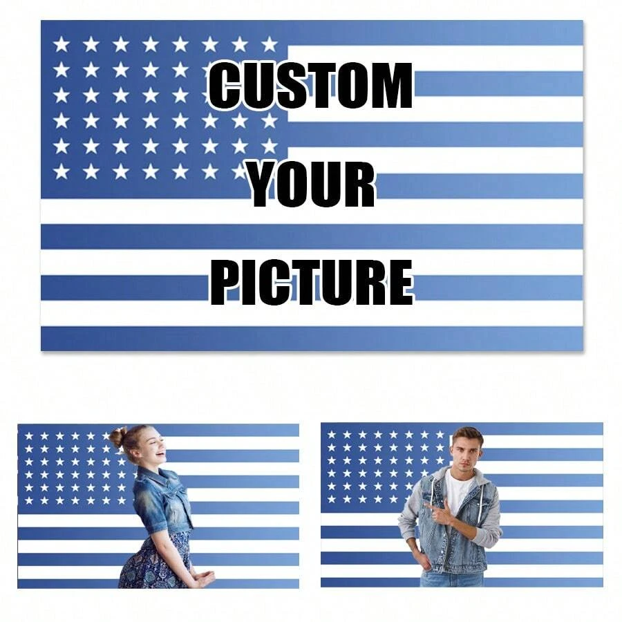 1件可定制个性化挂毯，可添加照片和文字，适用于生日、婚礼、万圣节、圣诞节、派对、父亲节/母亲节、家居装饰、卧室装饰、宿舍装饰和返校季。 - 彩色 - 查看 1