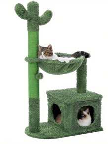 Torre tiragraffi multipiano per gatti, adatta per gatti domestici, casa gioco per gattini con supporto per grattare in sisal, grande per appartamenti, con scala per arrampicata, mobili per animali domestici, giocattoli in peluche per gattini