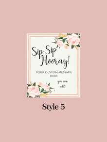 12/24 Etiquetas personalizadas para botellas de vino, decoraciones para fiestas de cumpleaños con corona, etiquetas para regalos, etiquetas para botellas de vino de boda, etiquetas decorativas conmemorativas y adorables para compromisos - Multicolor - Ver 14