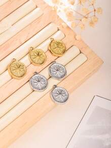 3pcs Stainless Steel Asymmetrical Octagram Star Plated Gold Pendant Charms, DIY Jewelry Making Findings, Suitable For Necklace, Bracelet, Anklet, Keychain
