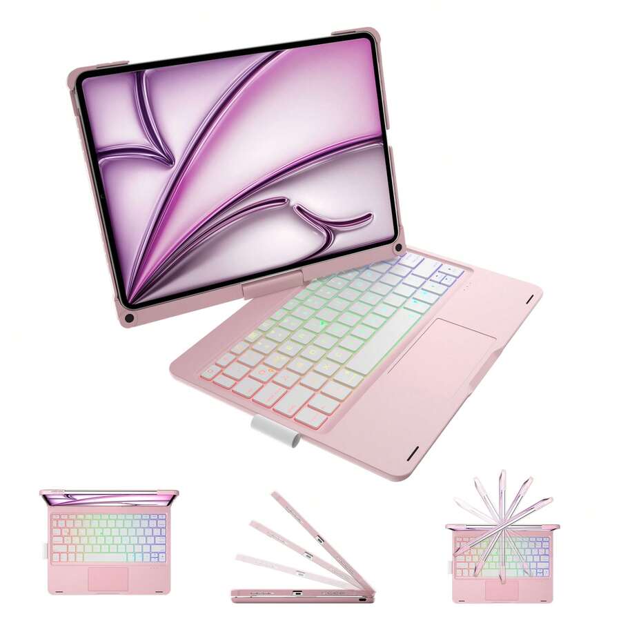 kolude For IPad 10th & 11th (A16) Generation Case With Keyboard,IPad Air 11 Keyboard(M3/M2), Keyboard For IPad Pro 11 (4th/3rd/2nd/1st) & IPad Air 5/4th, Trackpad,360°Swivel, Backlit