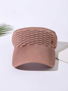 1pc Unisex Breathable Sun Protection Straw Hat In Brown-Red, Suitable For Outdoor All Seasons
