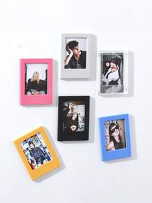 1/4/6/10/20pcs Multi-Color 3-Inch Magnetic Plastic Photo Frames, Magnetic Fridge Stickers For Instant Camera Photos And Mini Cards Display, Personalized Home Fridge Decor, Gift For Friends - Multicolor - View 6