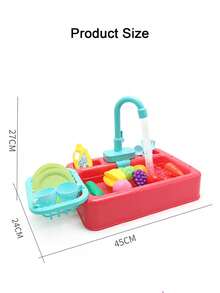 Kitchen Sink Toys Children Electric Dishwasher Playing Toy With Running Water Upgraded Faucet Electric Circulating Water Dish Bucket Play House Pretend Role Play Toys For Boys Girls Complete Certificates (Some Accessories Are In Random Colors), Kitchen Game, Kids Kitchen Accessories - Multicolor - View 9