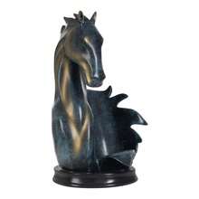 OUKANING Pferd Form Wein Rack Harz Tier Statue Wein Flasche Halter Wein Flasche Halter - Rostbraun - Übersicht 5