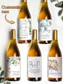 Custom Personalized Stickers And Personalized Logos Stickers For Parties, Birthdays, Christenings, Weddings Wine Bottle Stickers Design Your Own Stickers Personalized Stickers - Multicolor - View 1