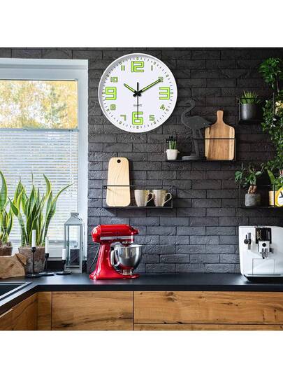 Glow In The Dark Wand Clock, Creative Silent Living Room Bedroom, Home Kitchen, Office Easter Friend "10" 12 "(No Battery) (Needs To Absorb Enough Verlichting Energy Shine) view 6