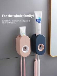 Dust-Proof Automatic Toothpaste Dispenser And Squeezer, For Wall-Mounted Toothbrush Holders, Bathroom Organizer And Storage, Holiday Gift, Bathroom Decor, Toothbrush And Toothpaste Storage Fall Decor Back To School