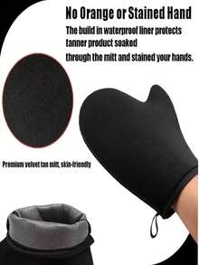 2 Återanvändbar självbruningsvante för kropp och ansikte, dubbelsidig appliceringsvante för lotion, tvättbar solbränningsvante för kroppsvård Spa-oljning - med tumme och sammetsfoder, solbrännings- och solskyddsmedelsvante för solfri solning, kroppslotion, solbränna, spray och gel, väska, organisering, förvaring, hårklämmor - Multifärgad - Visa 5