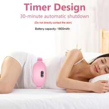 Period Pain Relief Wireless Heating Pad With 6 Heat Levels And Massage Modes, Portable Electric Heating Mat - Pink - View 5