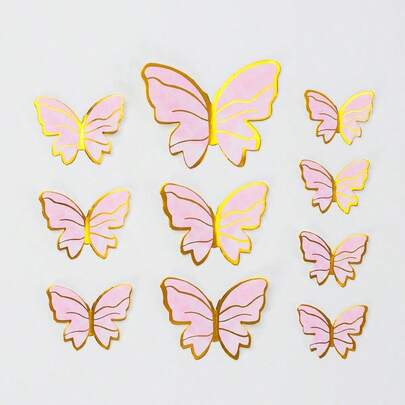 30pcs Butterfly Cake Decorations For Baby Shower Party, Butterfly Shaped Cake Decoration For Birthday,Graduation Decoration,Wedding,Room Decor,Party Favors,Bachelorette Party Decor,Birthday Decoration