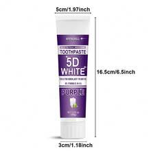 XPENGKILL 1支装 5D 紫色美白牙膏 白色 旅行装 - 紫色 - 查看 3