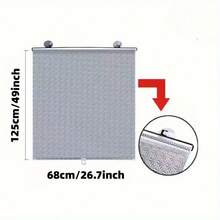 1 卷易安装遮光窗帘 - 无需钻孔吸盘安装，隔热优质 100% PVC 遮光帘，适用于厨房浴室卧室车窗，现代无绳设计，阻挡阳光和热量，卧室遮光窗帘 - 彩色 - 查看 4