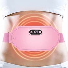 Period Pain Relief Wireless Heating Pad With 6 Heat Levels And Massage Modes, Portable Electric Heating Mat - Pink - View 2