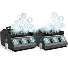 1500W Fog And Bubble Machine Fog And Bubbles 18 RGB LED Integrated Stage Effect Machine With Remote Control 7 Channels DMX512 Suitable For Christmas Decoration Home Carnival Party Wedding Music Performance Christmas Club DJ Bar - 英規插(220-240V) - 查看 11