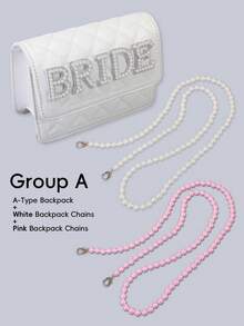 1 Stück Kunstperlen Braut Clutch Tasche Bridal-Shower Hochzeit Verlobung Flitterwochen Junggesellinnenabschied Henne Party Dekoration Ehefrau Mrs. Geschenk