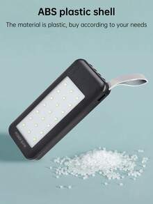 1 Pc 10000/20000/30000mAh 22.5W Combined Capacity Portable Power Bank With LED Strong Light, Built-In Charging Cable, Compatible With Type-C/Lightning/Micro Charging Outputs