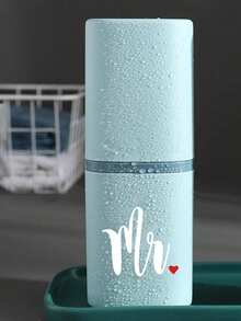 Portable Couple Travel Toothbrush Cup, Wash Cup, Household Bathroom Storage Box, Tooth Tank, Mouthwash Cup, Travel Toothbrush Case, Rinsing Cup, And Toothpaste Holder - Alcohol-Free, Compact Design, Perfect For Oral Care On The Go.Couple Supplies,Outdoor Business Travel Supplies Box,Valentine's Day Gift - Multicolor - View 5