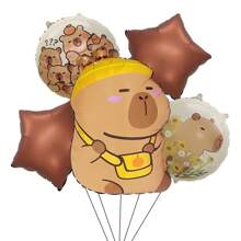 1/5 Peças Balões de Folha de Capivara, Decoração de Festa de Aniversário, Festa de Verão, Festival, Festa de Despedida de Solteiro, Decoração de Casamento