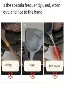 3pcs Silicone Kitchen Utensils Set - Spill-Proof Ladle, Pot Lid Holder, And Multi-Functional Spatula Rack, Random Color, Suitable For Home And Restaurant Kitchen