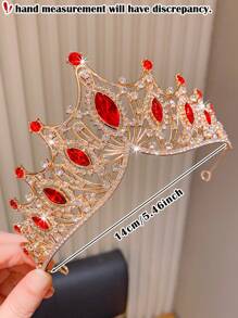 1pc Princess Crown Headpiece, Suitable For Party, Festival, Pageant Wear, Cute For Women