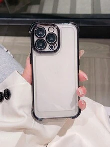 Funda para teléfono Funda para teléfono transparente suave y dorada galvanizada de lujo, compatible con funda para phone 16Pro Max/16/16 Pro/16 Plus, 15/15 Pro Max/15 Pro/15 Plus, 11/12/13/14 Pro Max, XS/11 Pro/11 Pro Max, 12 Pro/12 Pro Max, 13 Pro/13 Pro Max, - Negro - Ver 9
