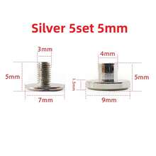 5/10/15 Sets Luggage Leather Metal Craft Solid Screw Nail Rivet Double Curved Head Belt Strap Rivets Book Screws Buttons Snap