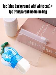 1-5 piezas Sacador de pastillas portátil con caja de medicamentos, abridor de pastillas para blíster, sacador de pastillas portátil, abridor de pastillas, accesorios domésticos, asistencia para tabletas y pastillas, nuevo diseño de dispensador de pastillas, muy adecuado para personas con manicura y artritis (también se vende en 10/15/20 piezas)