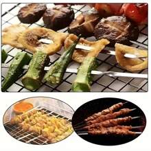 5/10/20 Pieces Flat Thick BBQ Skewers, 11.8 Inch Grill Skewers, Grill Iron Skewers, Reusable Grill Kebab Skewers - Heat-Resistant & Dishwasher Safe, Suitable For Family Gatherings, Kitchen Tools, Outdoor Cooking, Night Markets, Restaurants, Barbecue, Camping, Picnics, Party Supplies, Barbecue Parties, Sleek Metallic Skewers | Durable Bbq Sticks, Grilling Accessories For Outdoor Grill