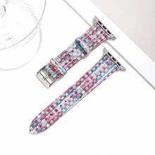 1 pieza Correa de reloj de efecto de mosaico para mujer, compatible con 38/40/41/42/44/45/49mm Ultra/SE/10/9/8/7/6/5/4/3/2/1