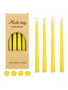 2025新款渐变色蜡烛套装，4支/盒，欧美风格长蜡烛，适合家居装饰、浪漫约会、婚礼派对、慵懒下午茶，无香蜡烛，设计师特别配色方案，礼盒包装，是馈赠亲朋好友的理想礼物，适合任何节日和季节，是生日、毕业等场合的完美礼物。 - 彩色 - 查看 21