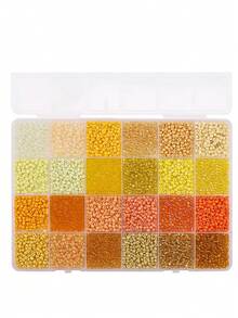 24格3毫米彩色玻璃珠，适用于手工珠宝制作、手链和项链DIY配件[5200颗]