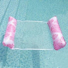 1pc Inflatable Pool Leaf Pattern Double Tube Floating Bed, Foldable Single Person Water Hammock - Multicolor - View 10