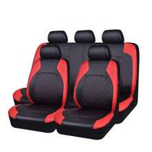 Full Set PU Leather Car Seat Covers, Compatible With Airbag, Breathable, Suitable For Cars, Trucks, SUVs, Comfortable, Durable, Waterproof And Breathable, Prevents Car Seat From Stains, Dirt And Spills