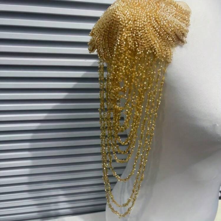 1 pieza Accesorio de cadena con borla brillante de lujo, decoración de moda, decoración de ropa - Multicolor - Añade 10