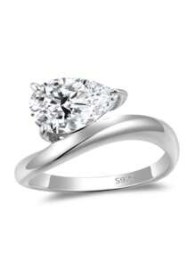 1pc Silver Color 3ct Moissanite Women's Engagement Ring With GRA Certificate