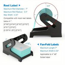 Label Holder For Desktop Label Printer, Support Rolls And Fan-Fold Printer Labels, Plastic Label Printer Stand, For Home & Office & Shipping Labels, Black/Pink/White/Beige, School Supplies, Back To School - Multicolor - View 4