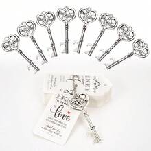 10/30/50 PCS Quà tặng đám cưới Móc mở chai chìa khóa, Quà tặng tiệc cô dâu có thẻ cảm ơn và dây chuyền, Quà tặng tiệc em bé cho khách hoặc quà lưu niệm cho khách số lượng lớn - Nhiều màu - Xem 2