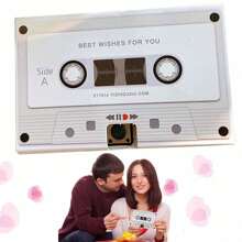 1pc Tape Recording Greeting Card Wedding Invitations Cassette Tapes Casettes Tape Voice Recordable Talking Audio Greeting Birthday Greeting Blessing Greeting Cards Cards