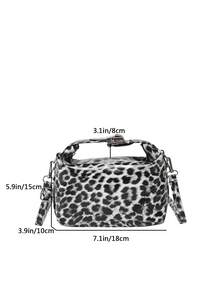 Large Capacity Tote Bag, Fashion One Shoulder Crossbody Bag, PU Material, Party Purse - Black - View 3