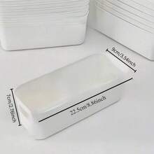10-Pack White Plastic Storage Boxes With Dividers - Multi-Purpose Open Drawer Organizers For Nursery Rooms, Phone Cases And Bedside Essentials | Space-Saving Clear Design (White) - Hộp lưu trữ - Xem 4