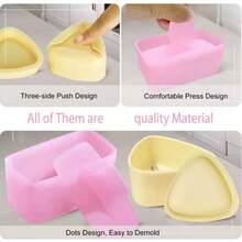 4PCS/Set Onigiri Mold Rice Mold Musubi Maker Kit Musubi Maker Press Classic Triangle Rice Ball Mold Maker Sushi Mold For Lunch Bento And Home DIY - Yellow - View 5