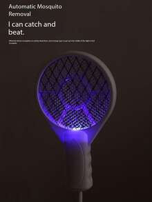 1 个 USB 供电苍蝇拍 - 三合一电击装置，配备五层网格，只杀蚊子不杀人，便携式杀虫器，适用于室内/室外露营、厨房、露台、汽车，小巧便携，节能，是必备的害虫防治工具。