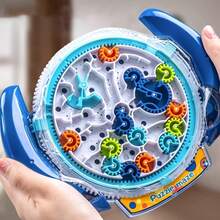 1pc 3D Labyrinth Toy, Rotate Gears & Control Gravity Balance, Puzzle Toy To Kill Time, Maze Ball Game, Party Challenge Toy